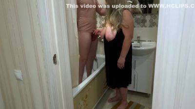 Mature Milf Jerked Off His Cock In The Bathroom And Engaged In Anal Sex - hclips.com