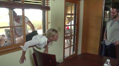 Gorgeous Blonde Milf Gets Gangbanged - txxx.com