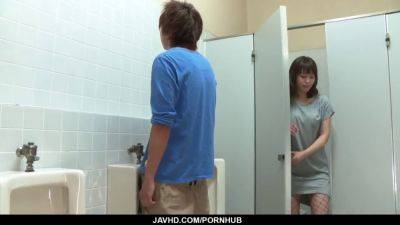 Watch MILF Riho Mikami give a public blowjob in a toilet and get nailed hard - sexu.com - Japan