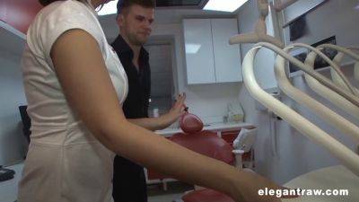 Anna Polina - Anna Polina gets down and dirty with the dentist in ElegantRAW's MILF porn video - sexu.com